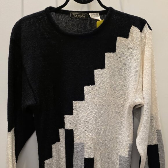 Black, White , and Silver sweater - Picture 1 of 4